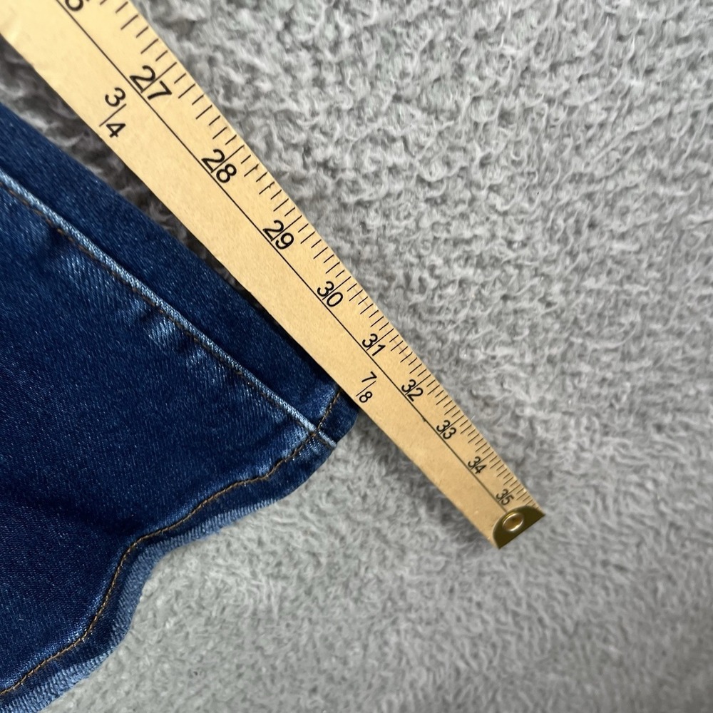 Buckle Bridge By Gly Jeans Womens 24x32 Blue Mid Rise Super Flare Dark Wash NWT - Picture 11 of 13